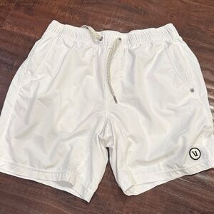 Vuori White Recycled Polyester Shorts